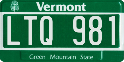 VT license plate LTQ981