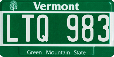 VT license plate LTQ983