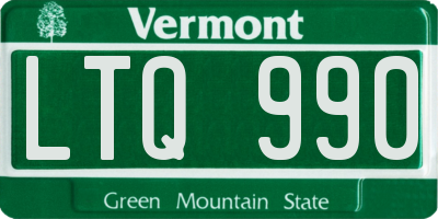 VT license plate LTQ990
