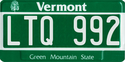VT license plate LTQ992