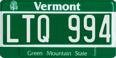 VT license plate LTQ994