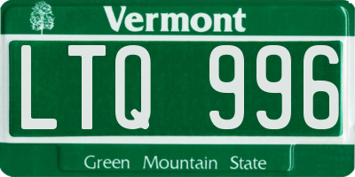 VT license plate LTQ996