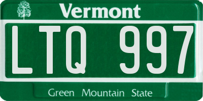 VT license plate LTQ997