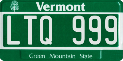VT license plate LTQ999