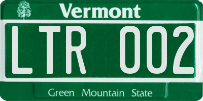 VT license plate LTR002