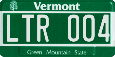 VT license plate LTR004