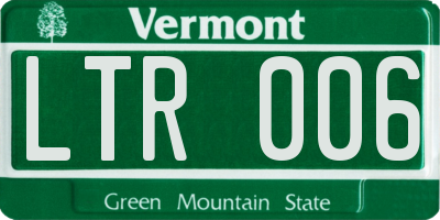 VT license plate LTR006