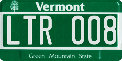 VT license plate LTR008