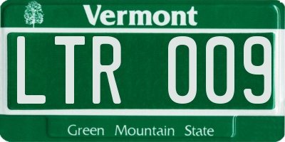 VT license plate LTR009
