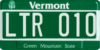 VT license plate LTR010