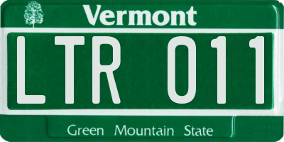 VT license plate LTR011