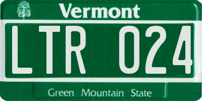VT license plate LTR024