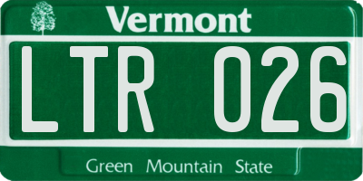 VT license plate LTR026