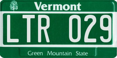 VT license plate LTR029