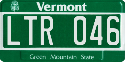 VT license plate LTR046