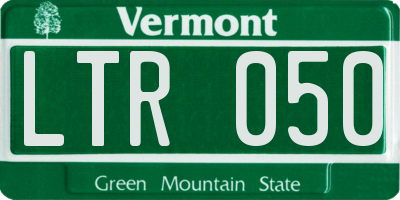 VT license plate LTR050