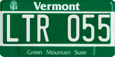 VT license plate LTR055