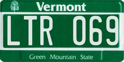 VT license plate LTR069