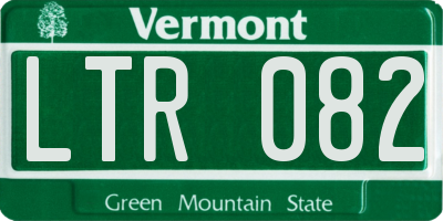 VT license plate LTR082