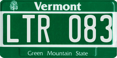 VT license plate LTR083