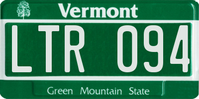 VT license plate LTR094