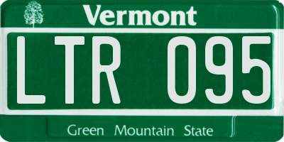 VT license plate LTR095