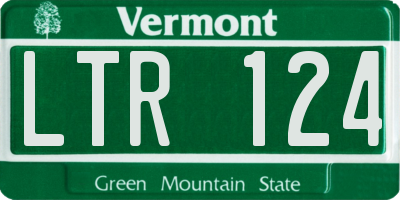 VT license plate LTR124