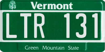 VT license plate LTR131