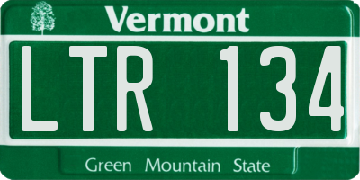 VT license plate LTR134