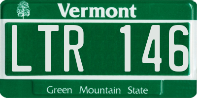 VT license plate LTR146