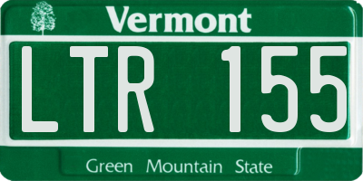 VT license plate LTR155