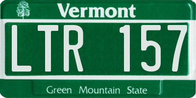 VT license plate LTR157