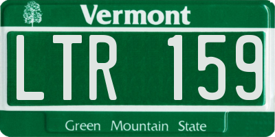 VT license plate LTR159