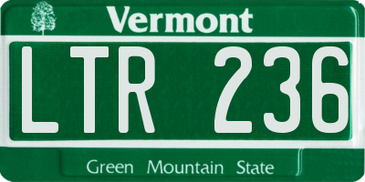 VT license plate LTR236