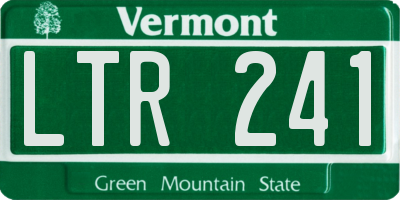 VT license plate LTR241