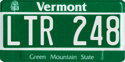VT license plate LTR248