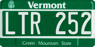 VT license plate LTR252