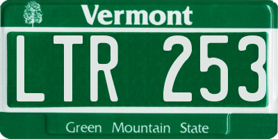 VT license plate LTR253