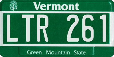 VT license plate LTR261