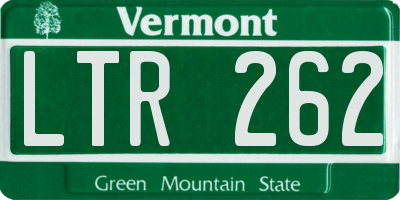 VT license plate LTR262
