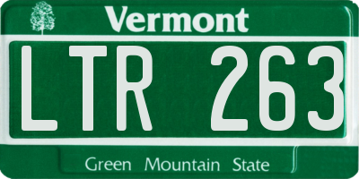 VT license plate LTR263