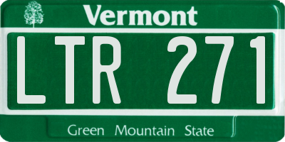 VT license plate LTR271