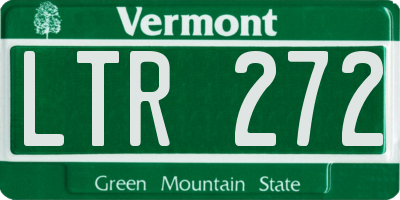 VT license plate LTR272