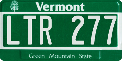 VT license plate LTR277
