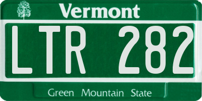 VT license plate LTR282