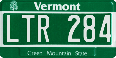 VT license plate LTR284