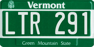 VT license plate LTR291