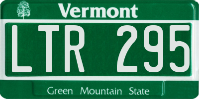 VT license plate LTR295