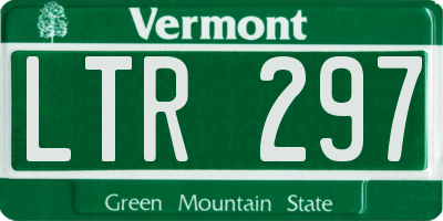 VT license plate LTR297
