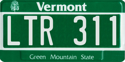VT license plate LTR311